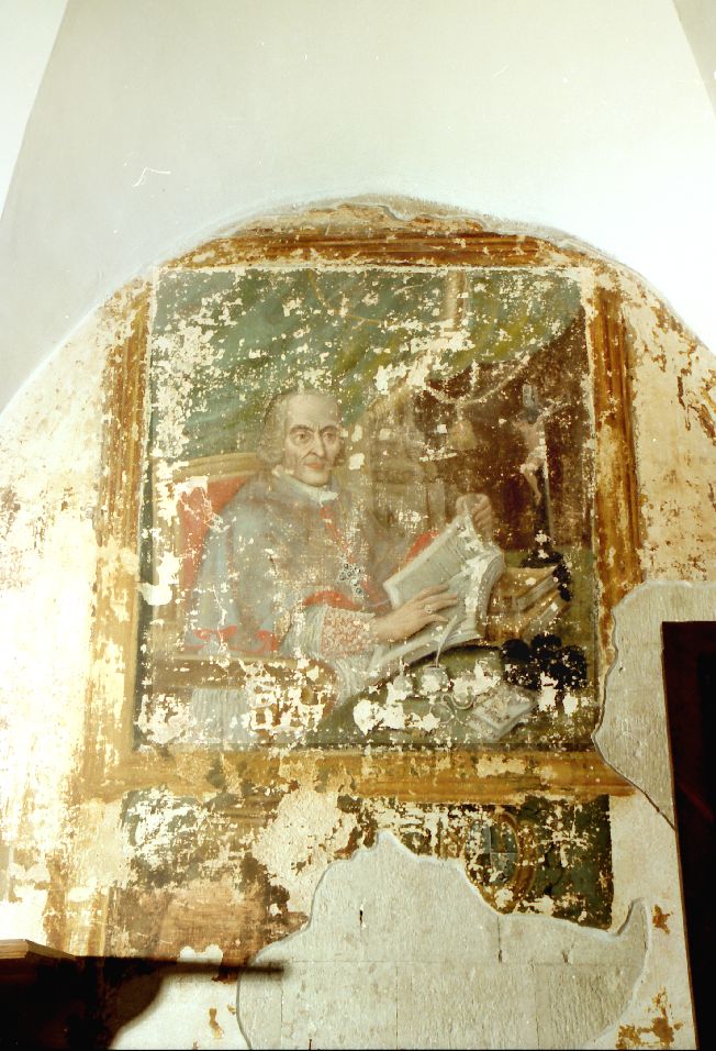 ritratto vescovo Fr. Vincenzo Maria Parucca de Tries (dipinto) di Caputi P (sec. XVIII)