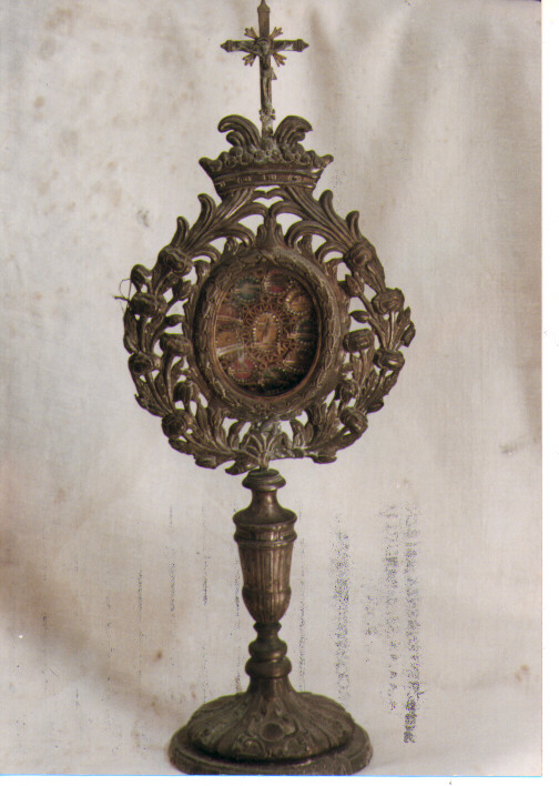 reliquiario - a ostensorio - ambito Italia meridionale (prima metà sec. XIX)