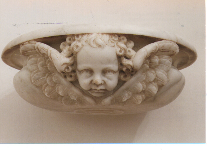 acquasantiera da parete - ambito napoletano (prima metà sec. XVIII)