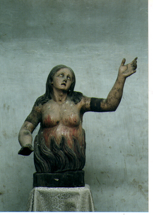 anima purgante (statua, frammento) - manifattura Italia meridionale (sec. XVIII)