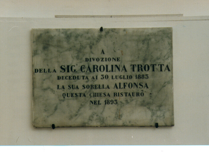 lapide - ambito Italia meridionale (sec. XIX)