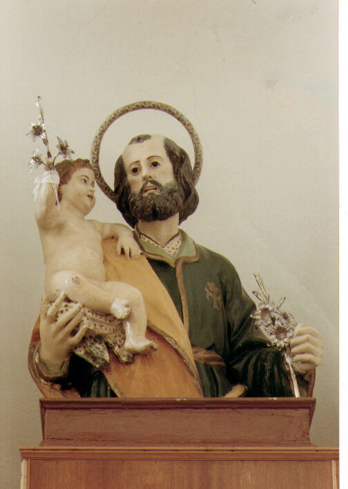 San Giuseppe e Gesù Bambino (busto) - ambito Italia meridionale (ultimo quarto sec. XIX)