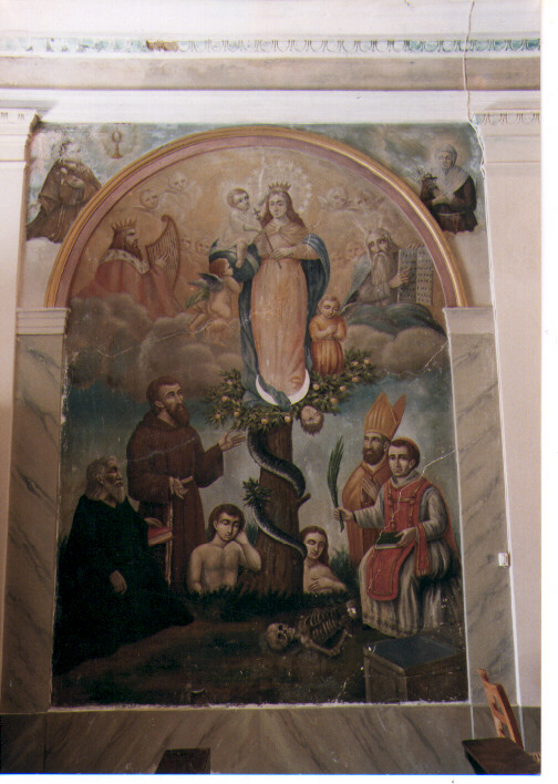 Madonna Immacolata e Santi (dipinto, complesso decorativo) - ambito pugliese (sec. XX)