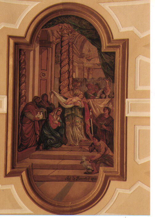presentazione di Gesù al tempio (dipinto) di La Piccirella Antonio (sec. XIX)