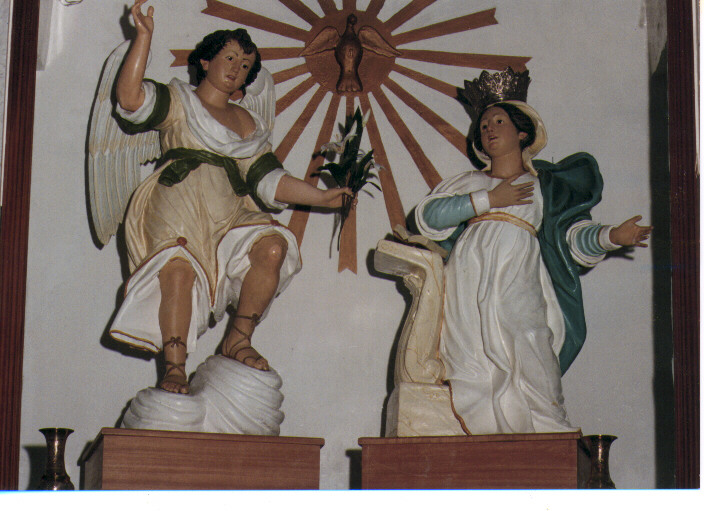 Annunciazione (gruppo scultoreo) - manifattura Italia meridionale (fine/inizio secc. XVIII/ XIX)