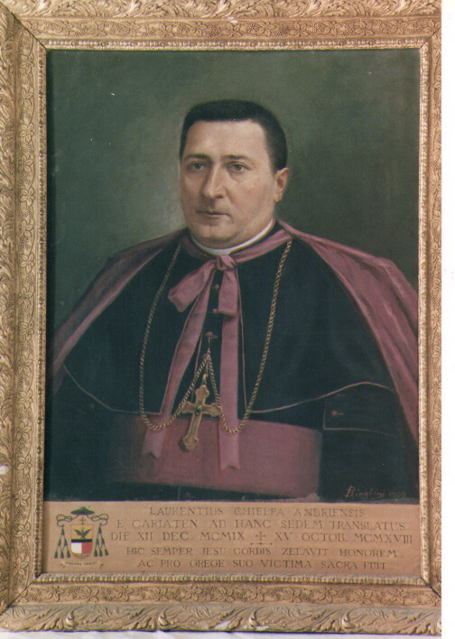 ritratto di Monsignor Lorenzo Chieppa (dipinto) di Binghini (sec. XX)