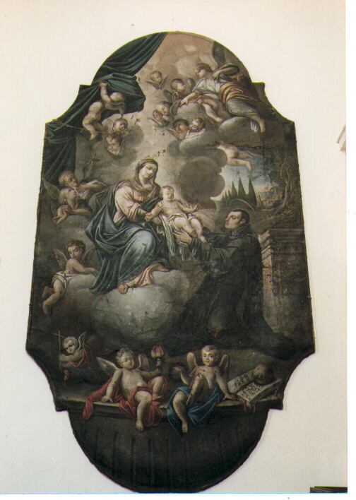Madonna con Bambino e San Giovanni di Dio (dipinto) - ambito pugliese (secc. XVIII/ XIX)