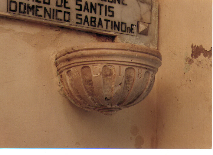 acquasantiera da parete - ambito Italia meridionale (sec. XIX)