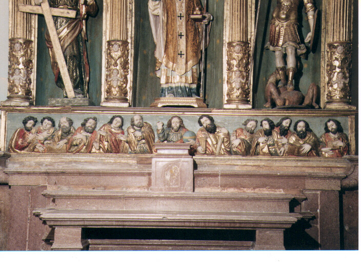 Cristo tra gli apostoli (predella, elemento d'insieme) - ambito Italia meridionale (sec. XVII)