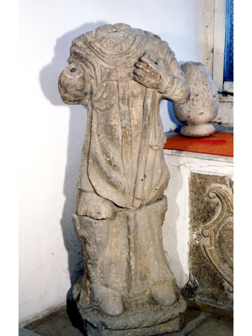 Santo vescovo (?) (statua) - ambito Italia meridionale (secc. XVI/ XVII)