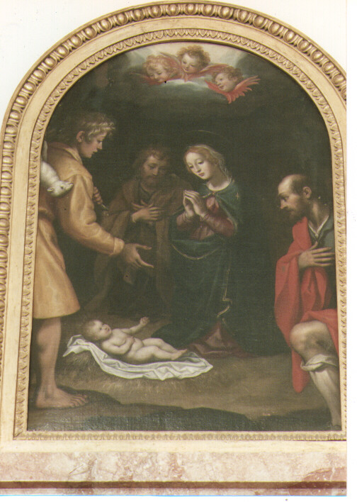 adorazione dei pastori (dipinto) - ambito emiliano (secc. XVI/ XVII)