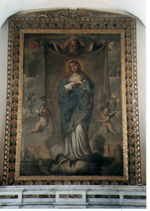 Immacolata Concezione e Dio Padre (dipinto) - ambito Italia meridionale (secc. XVI/ XVII)
