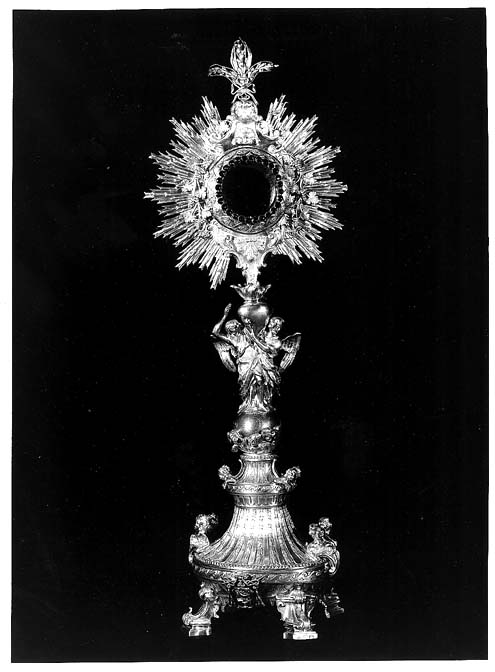 ostensorio - a raggiera - manifattura napoletana (sec. XIX)