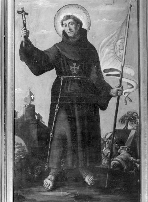 San Giovanni da Capistrano combatte i turchi nella battaglia di Belgrado (dipinto) - ambito Italia meridionale (sec. XVII)