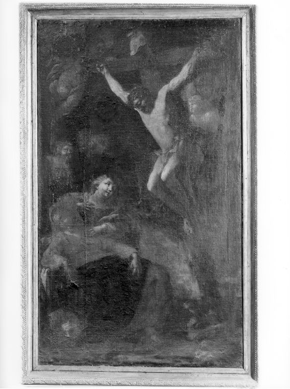 crocifissione di Cristo con la Madonna e Santa Maria Maddalena (dipinto) - ambito Italia meridionale (sec. XVIII)