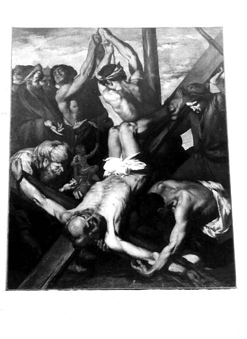 crocifissione di San Pietro (dipinto) di Maestro di Bovino (sec. XVII)