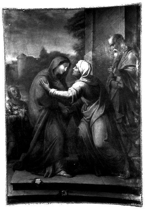 La Visitazione, visitazione (dipinto) di Trotta (sec. XIX)
