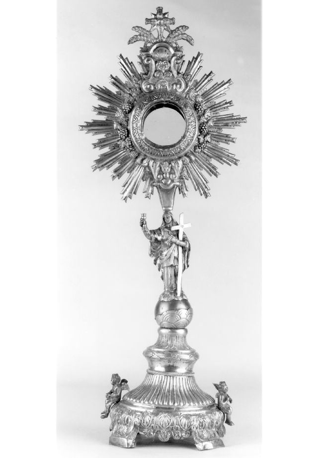 ostensorio - a raggiera - ambito napoletano (sec. XIX)