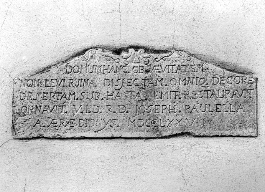 lapide - ambito Italia meridionale (sec. XVIII)