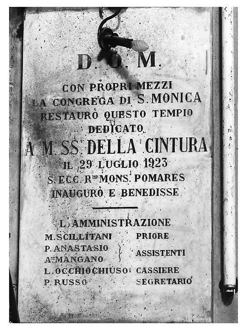 lapide - ambito pugliese (sec. XX)