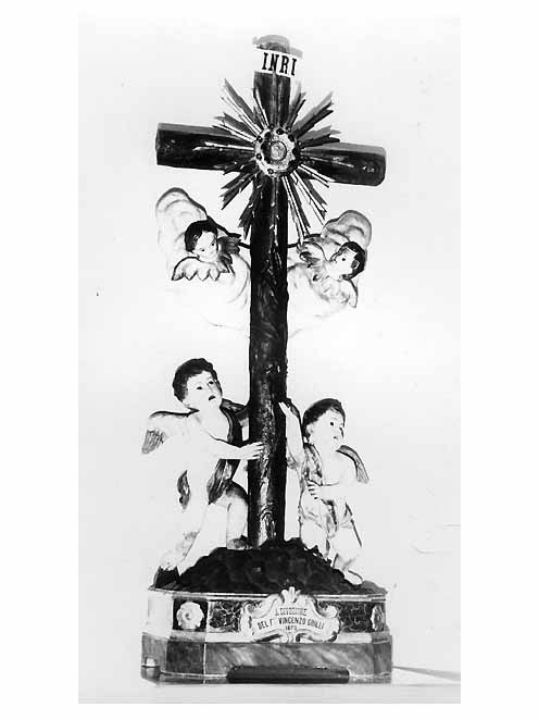 angeli reggenti la croce (statua) - ambito pugliese (sec. XIX)