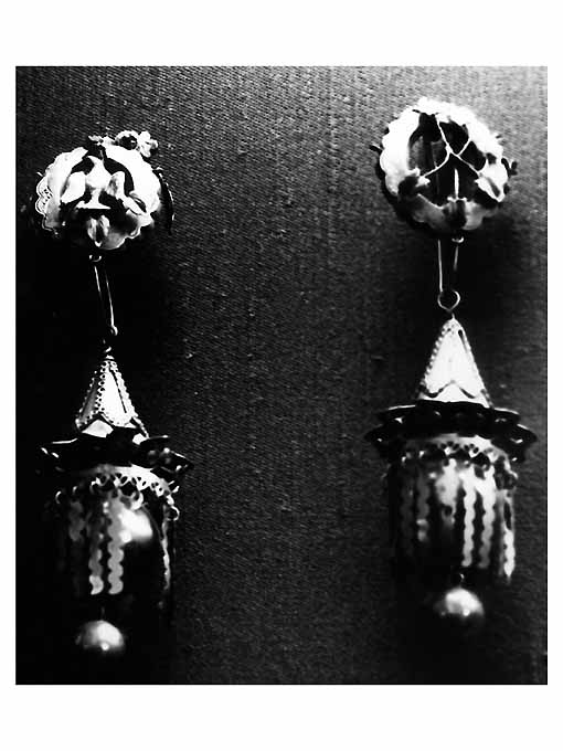 orecchino - a pendente - manifattura pugliese (sec. XX)