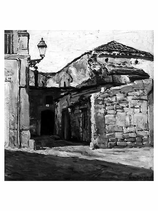 angolo di via Le Maestre (dipinto) di De Salvia Nicola (sec. XX)