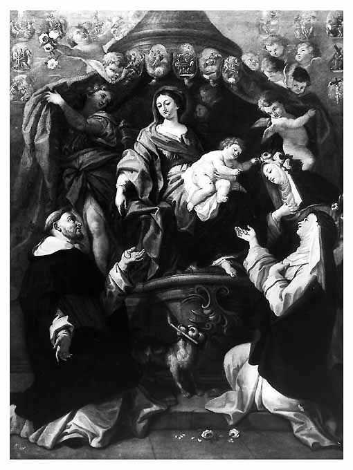 Madonna del Rosario (dipinto) di De Mita Vincenzo detto Foggiano (sec. XVIII)