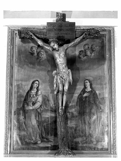 crocifissione di Cristo con la Madonna e San Giovanni Evangelista (dipinto) di La Piccirella Antonio (sec. XIX)