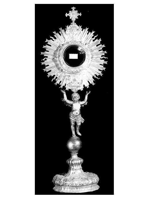 ostensorio - a raggiera - ambito napoletano (sec. XIX)
