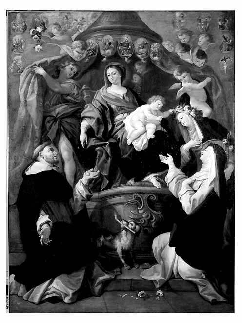 Madonna del Rosario (dipinto) di De Mita Vincenzo detto Foggiano (prima metà sec. XVII)