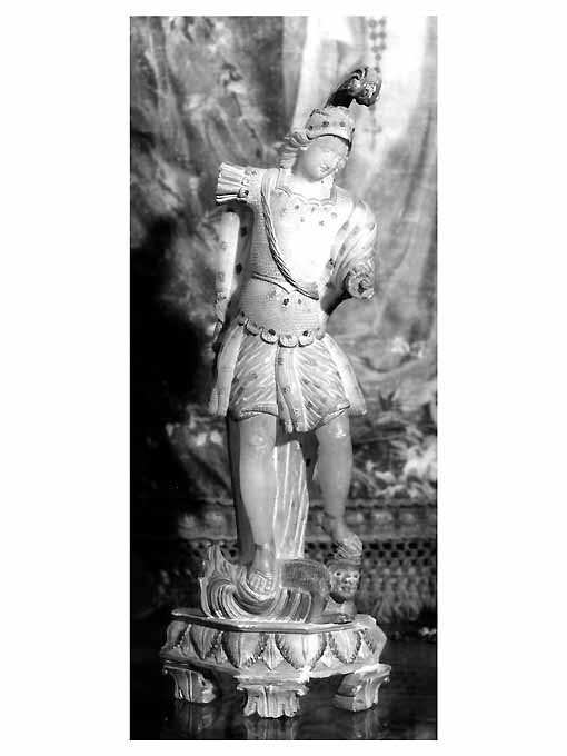San Michele Arcangelo (statua, opera isolata) - bottega pugliese (prima metà sec. XIX)