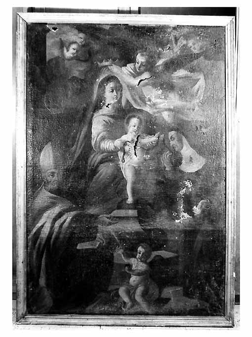 Madonna con Bambino tra sant'Agostino e santa Monica (dipinto) - ambito pugliese (seconda metà sec. XVII)