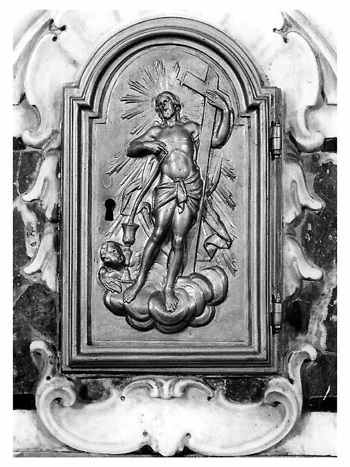 Cristo risorto (sportello di tabernacolo) - ambito pugliese (sec. XVIII)