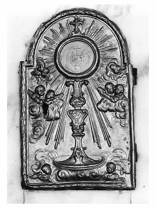 gloria dell'Eucaristia (sportello di tabernacolo) - ambito Italia meridionale (sec. XVIII)