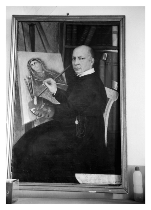 autoritratto di Monsignor Basile (dipinto) di Basile Alessandro (sec. XIX)