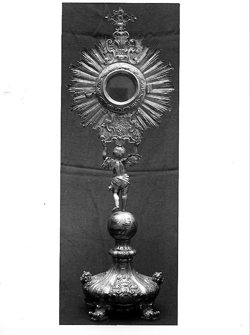 ostensorio - a raggiera - manifattura Italia meridionale (secc. XVIII/ XIX)