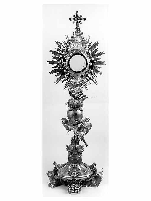 ostensorio - a raggiera - ambito napoletano (secc. XVIII/ XIX)