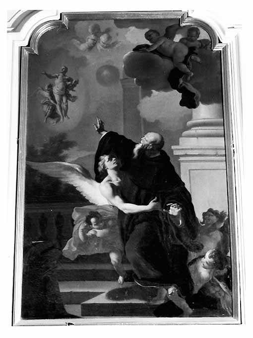 Visione di San Benedetto (dipinto) di Solimena Francesco detto Abate Ciccio (attribuito) (terzo quarto sec. XVIII)