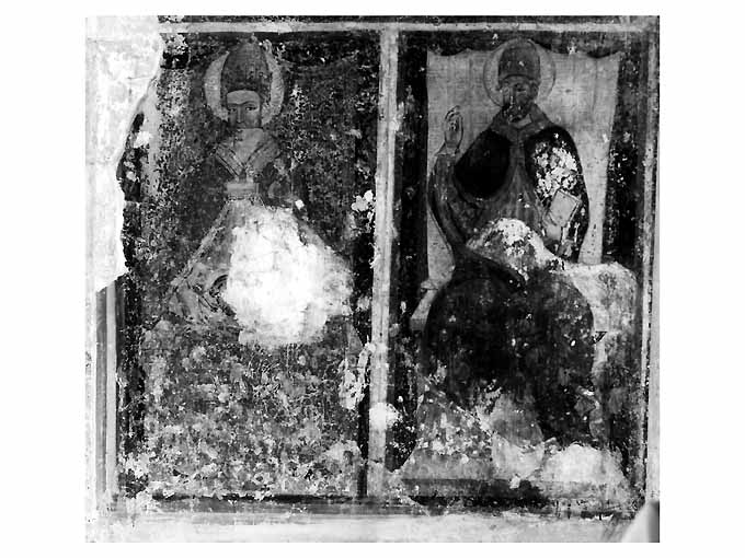 due santi vescovi (dipinto, serie) - ambito Italia centro-meridionale (prima metà sec. XIV)