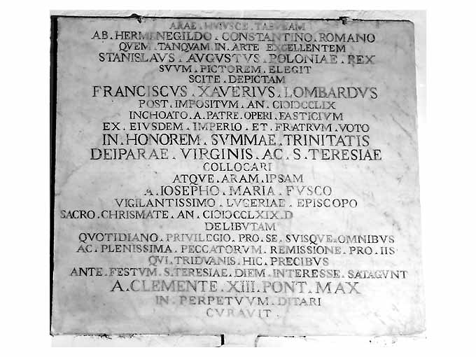 lapide - ambito Italia meridionale (sec. XVIII)