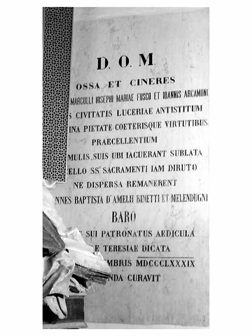 lapide - ambito Italia meridionale (sec. XIX)