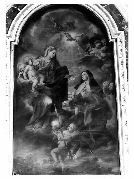 Madonna con Bambino e Santa Teresa (dipinto) di Costantini Ermenegildo (sec. XVIII)