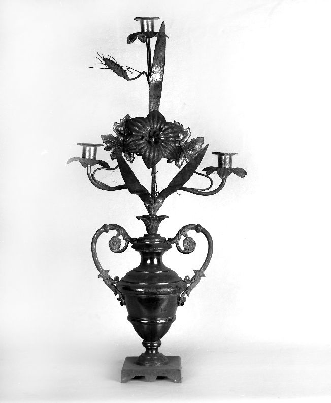 portacandelabro, serie - ambito Italia meridionale (secc. XIX/ XX)