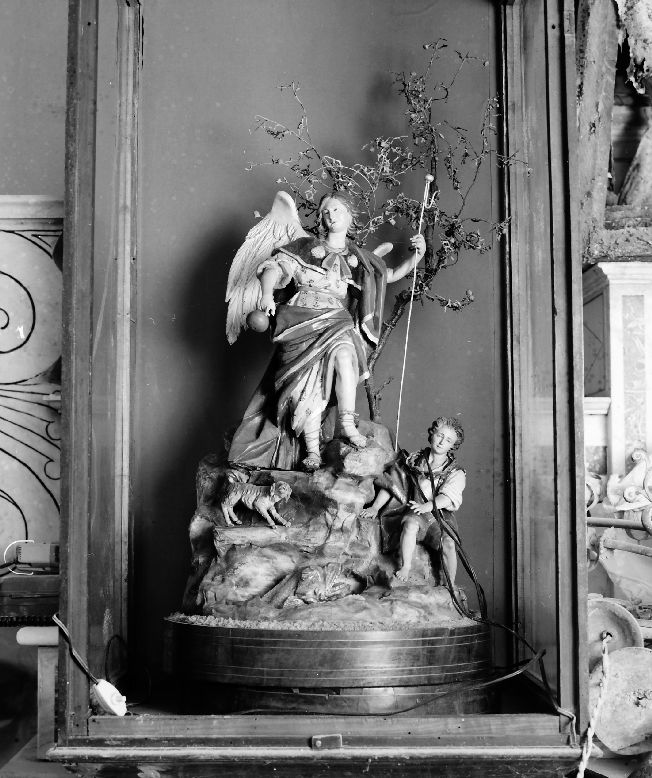 Tobia e San Raffaele arcangelo (gruppo scultoreo) - ambito Italia meridionale (secc. XIX/ XX)