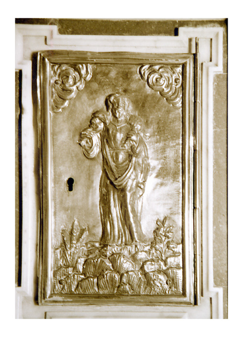 Buon Pastore (sportello di tabernacolo) - ambito pugliese (seconda metà sec. XIX)