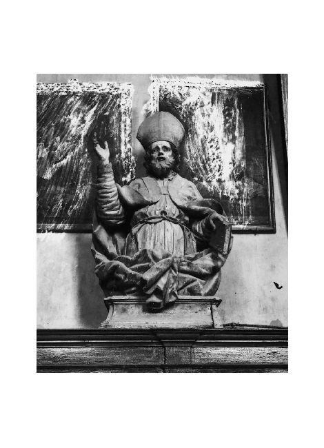 San Liborio vescovo (statua) di Brudaglio Nicola Antonio (sec. XVIII)