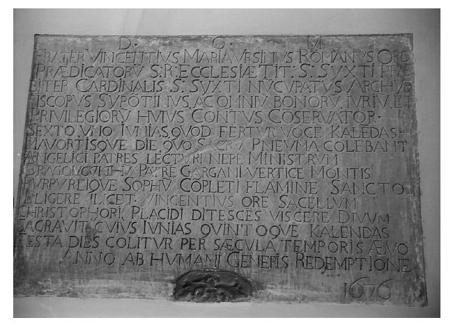 lapide - ambito pugliese (sec. XVII)