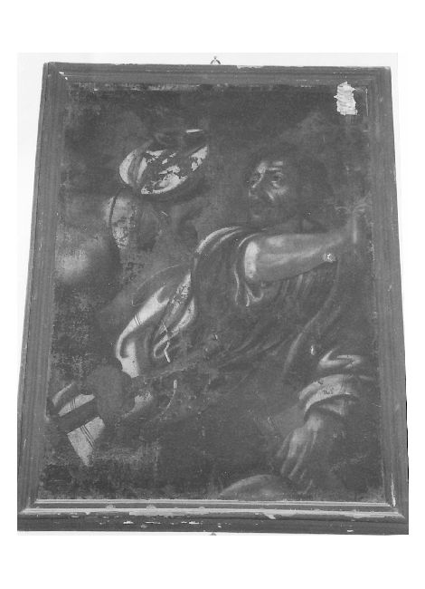 La Cacciata dal tempio, figura maschile (dipinto, frammento) - ambito pugliese (sec. XVII)