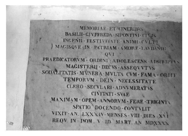 lapide tombale - ambito Italia meridionale (sec. XIX)